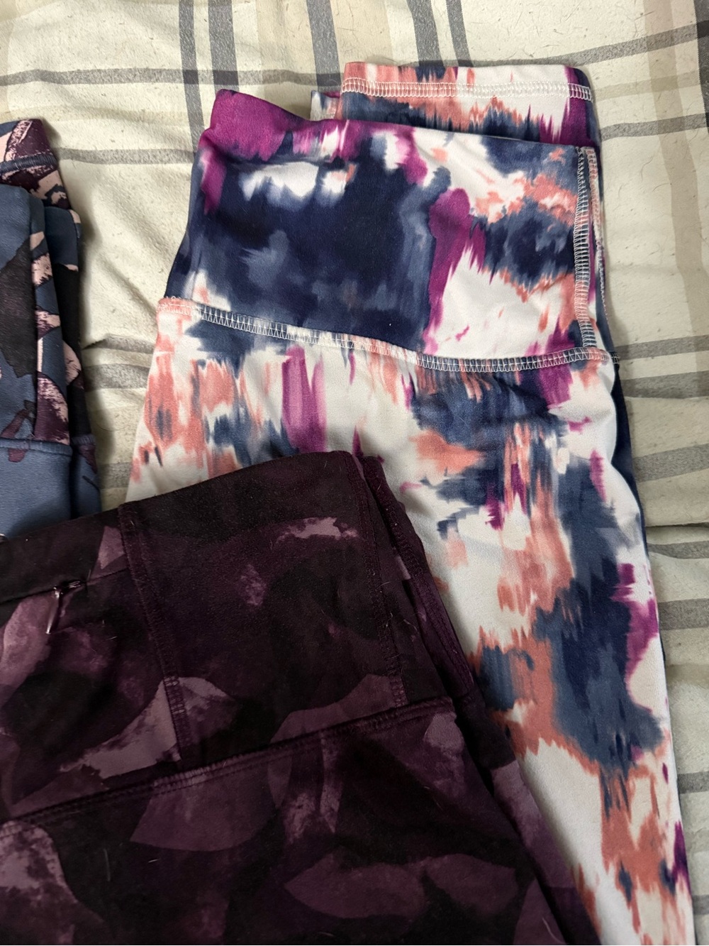 Mixed Floral & Abstract Legging Bundle - Purple, Blue, White, Pink - Picture 2 of 5